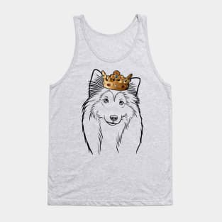 Shetland Sheepdog Dog King Queen Wearing Crown Tank Top